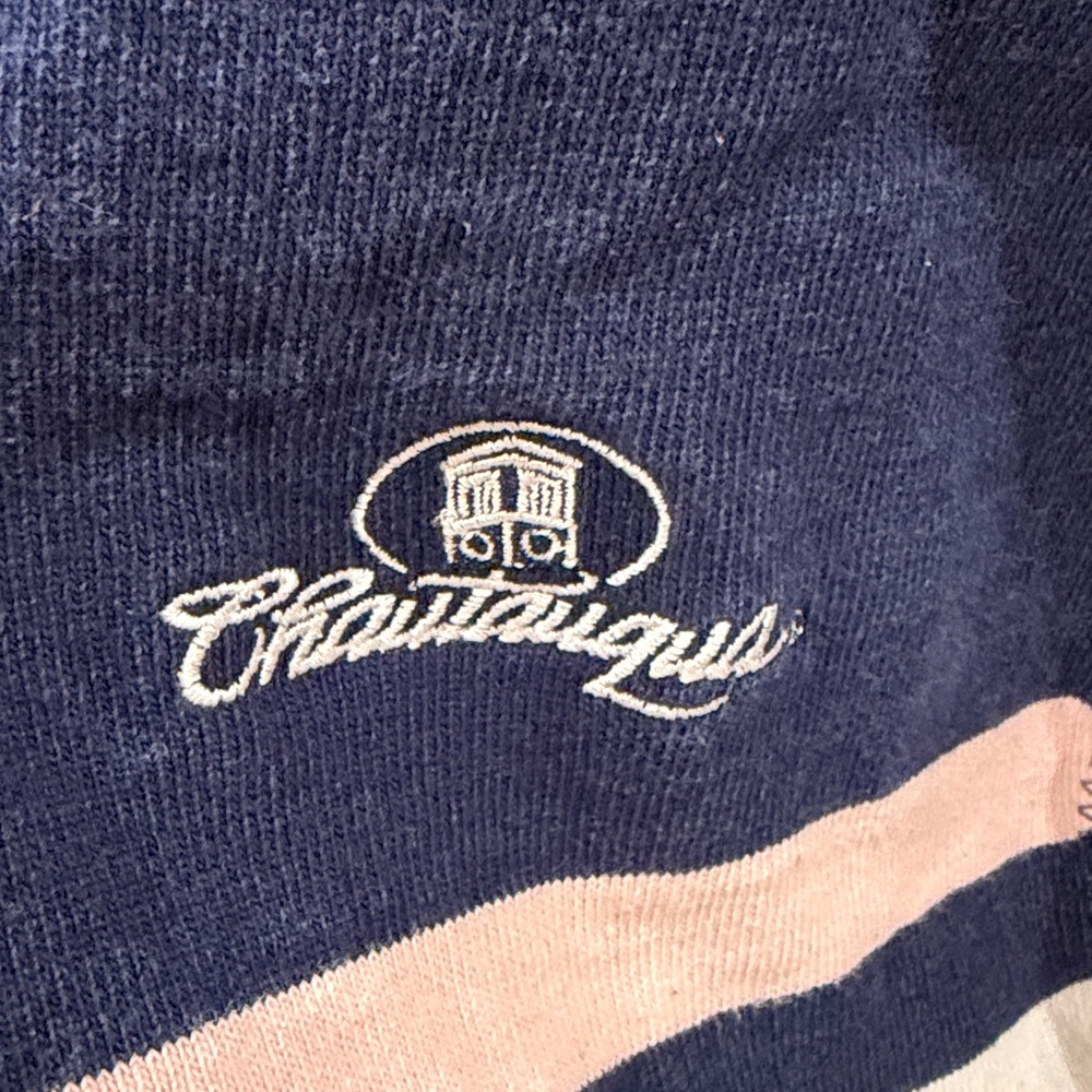 Barbarian vintage rugby wear Navy pink and White Shirt - Picture 4 of 8
